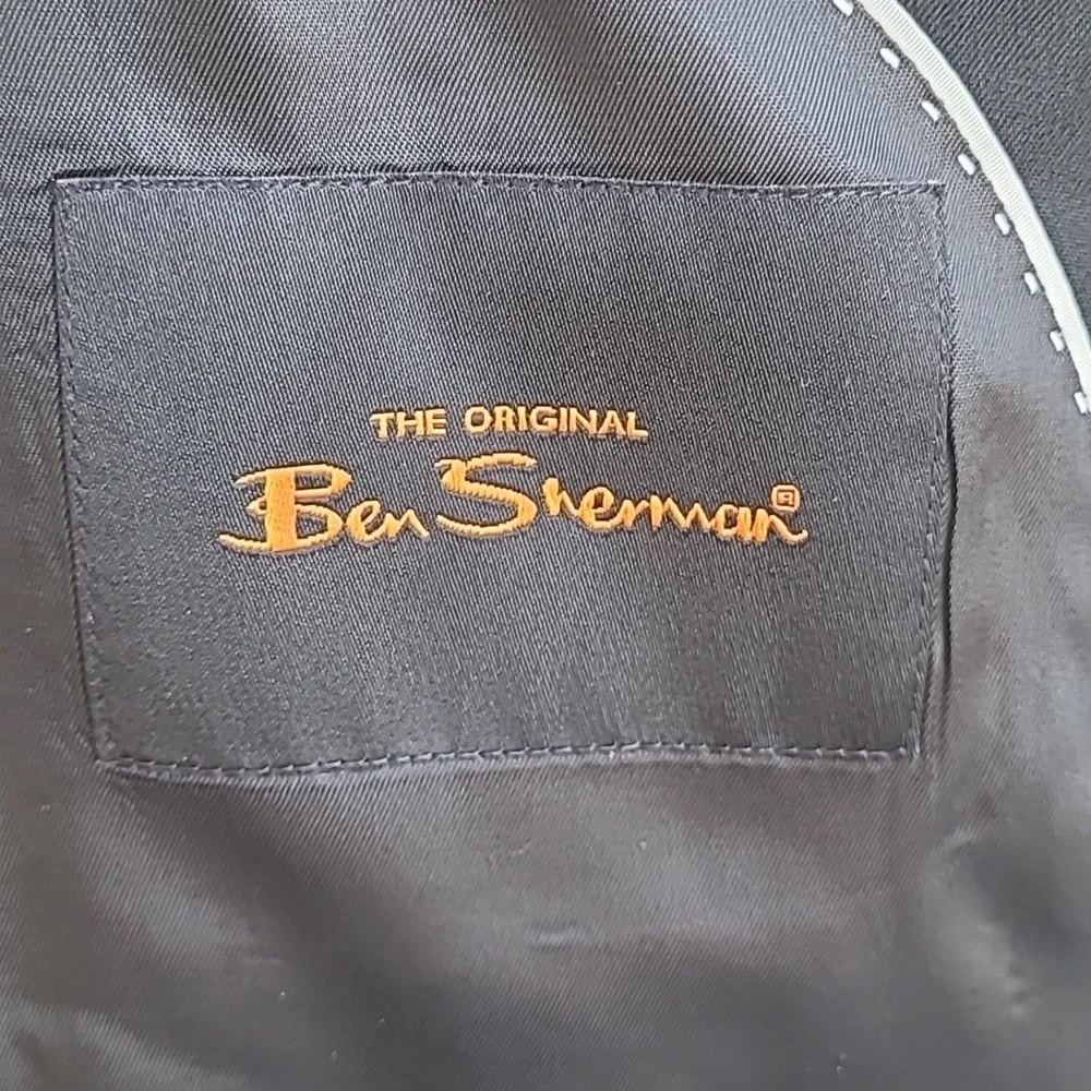 BEN SHERMAN Black Solid Blend Mens‎ Sz 40 R Casual Sport Coat Blazer